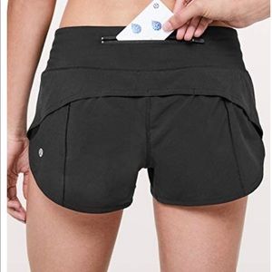 Lululemon black Speed Up Run Shorts